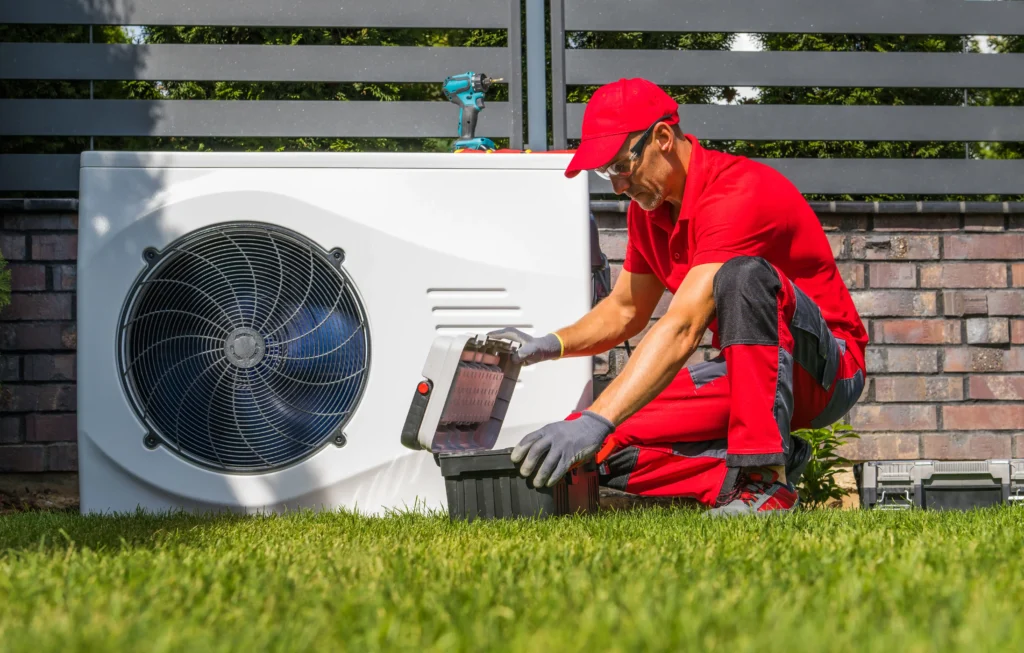 commercial solar heat pump installation